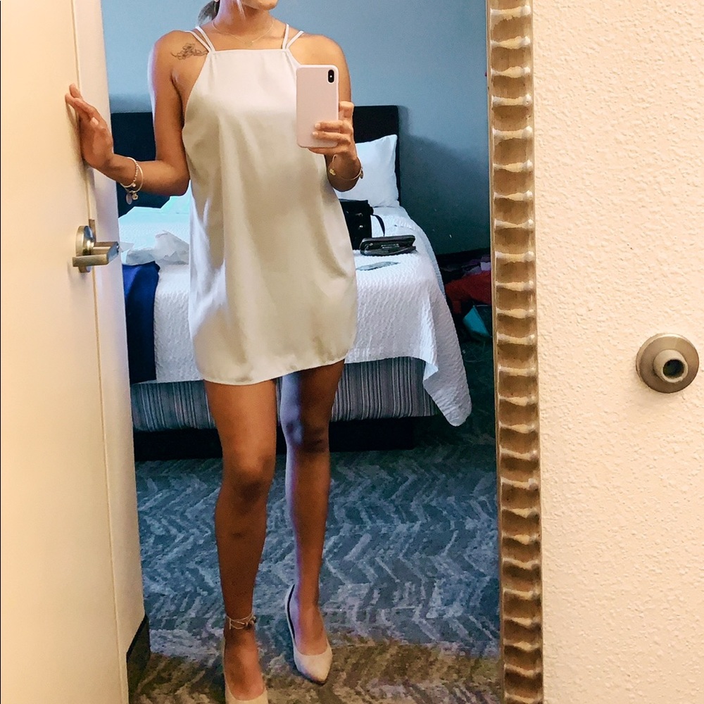 Powder blue mini dress